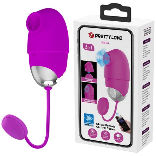 Pretty Love Kaila Vibrating Egg 10 Thumping Tapping Patterns App Control Rechargeable