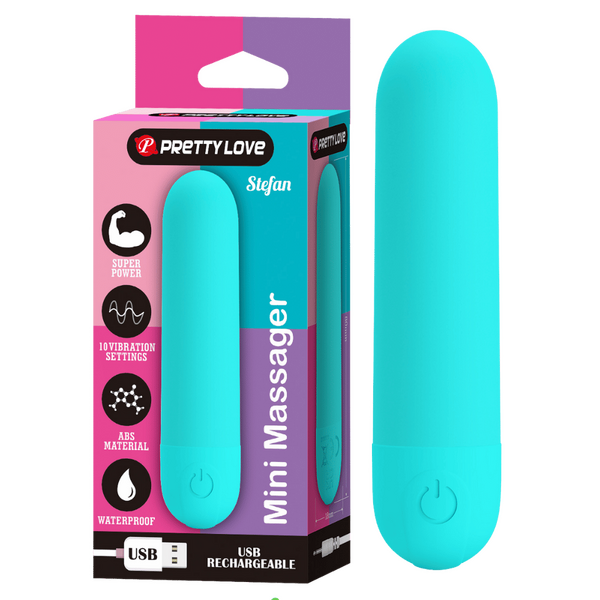 Pretty Love Stefan Mini Bullet Massager 10 Functions USB Rechargeable