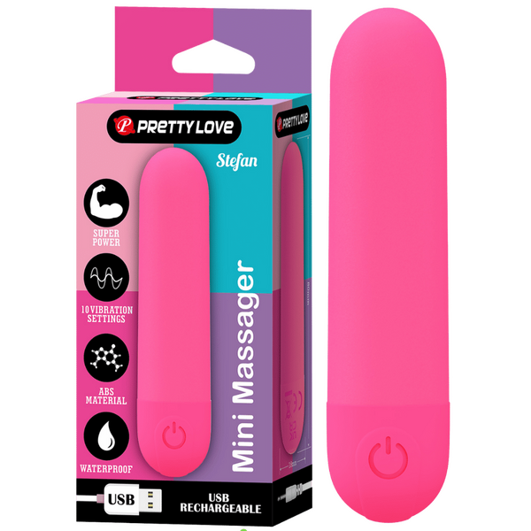 Pretty Love Stefan Mini Bullet Massager 10 Functions USB Rechargeable