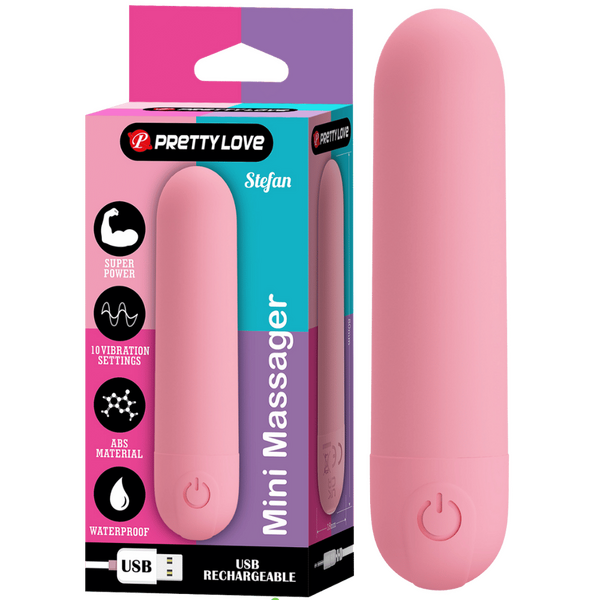 Pretty Love Stefan Mini Bullet Massager 10 Functions USB Rechargeable