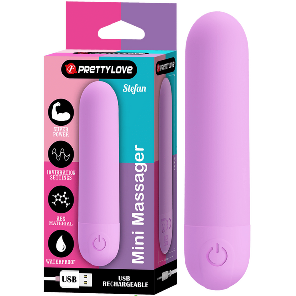 Pretty Love Stefan Mini Bullet Massager 10 Functions USB Rechargeable