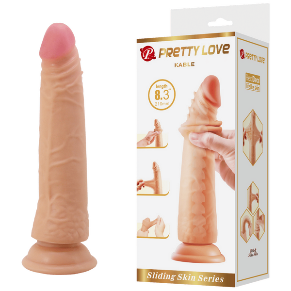 Pretty Love Kable TPR Lifelike Material Vertebrae Core Design with Suction Cup 8.3"
