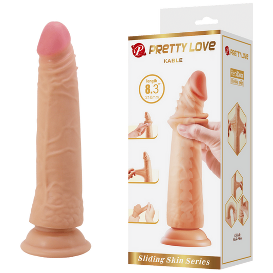 Pretty Love Kable TPR Lifelike Material Vertebrae Core Design with Suction Cup 8.3"