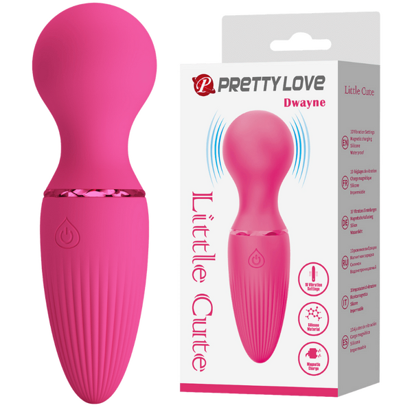 Pretty Love Little Cute Mini Wand - Dwayne 10 Vibrating Speeds Patterns Rechargeable