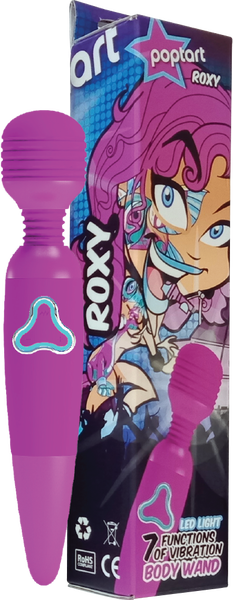 Celebrity Knights Roxy Body Wand Purple Rechargeable