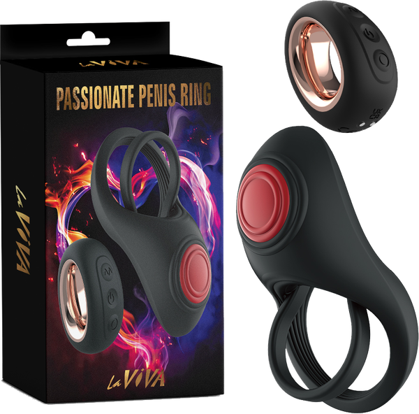 LaViva Passionate Penis Ring Remote Control 10 Vibration Modes Rechargeable