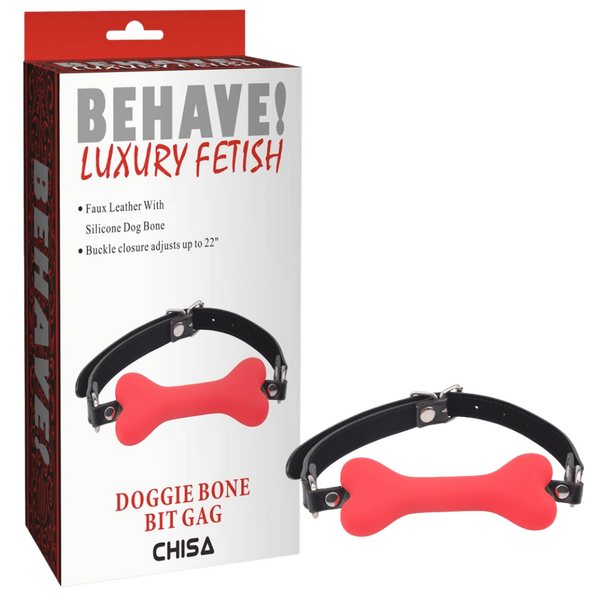 Behave Luxury Fetish Doggie Bone Bit Gag