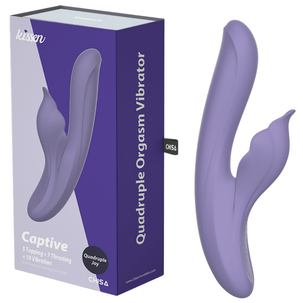 Chisa Captive Quadruple Orgasm Vibrator 5 Tapping 7 Thrusting 10 Vibration Functions Waterproof Rechargeable