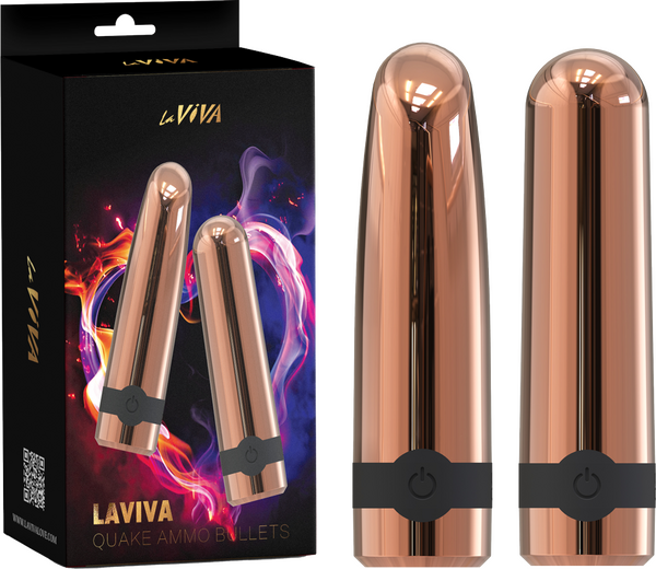 LaViva Quake Ammo Bullets 10 Frequency Intense Vibration Modes Dual Bullets Included