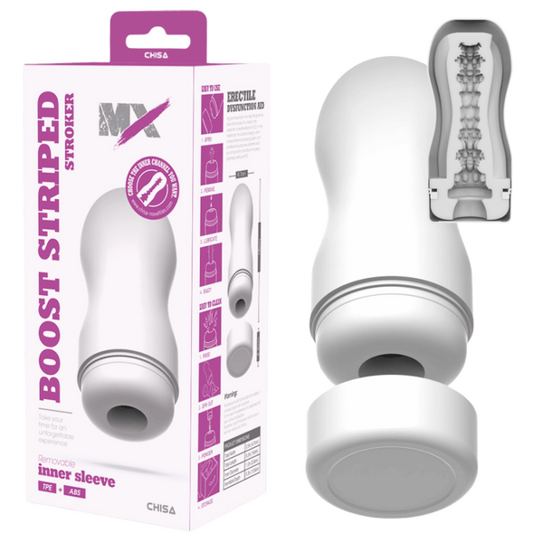 Chisa Boost Striped Stroker Super-Soft Sucking Phthalate-Free Latex Free