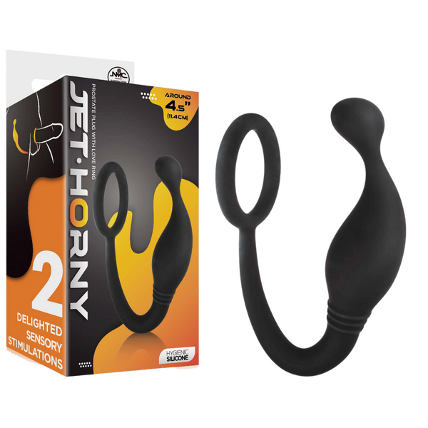 Excellent Power Prostate Plug with Love Ring - 4.5"