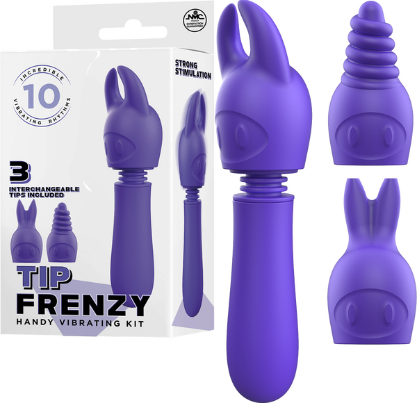 Excellent Power Tip Frenzy 10 Vibrating Rhythms Rechargeable