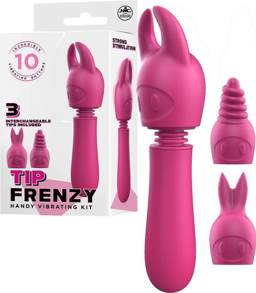 Excellent Power Tip Frenzy 10 Vibrating Rhythms Rechargeable