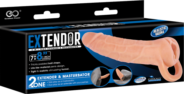 Excellent Power Penis Extendor and Masturbator 8"