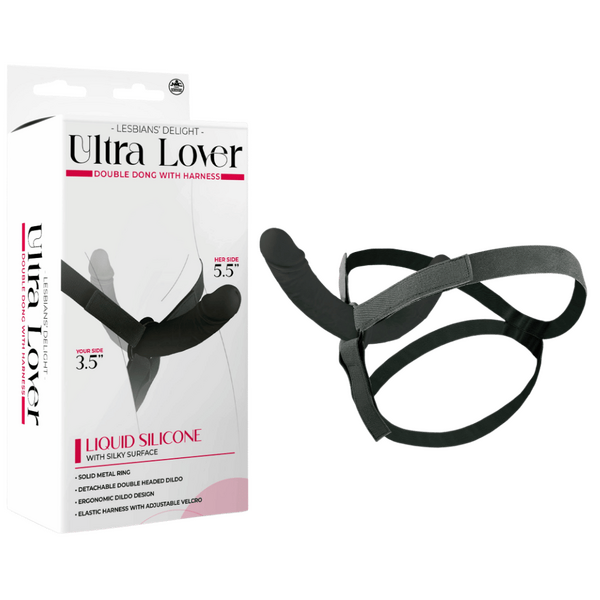 Excellent Power Ultra Lover - Double Dong with Harness