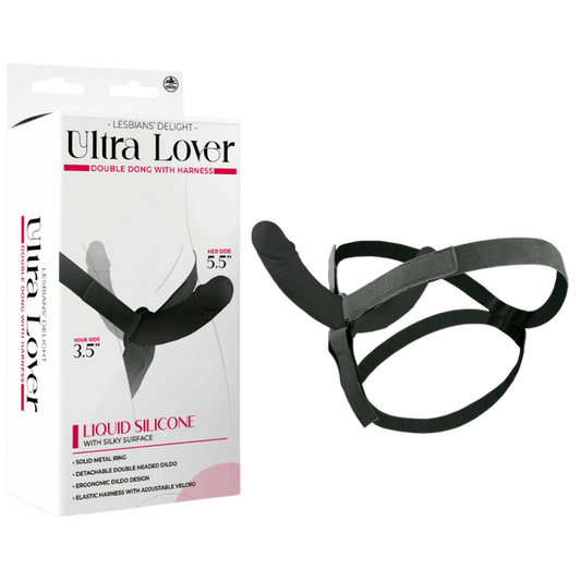 Excellent Power Ultra Lover - Double Dong with Harness