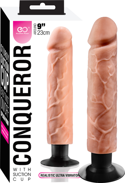 Excellent Power Conqueror 9" Dildo Flesh