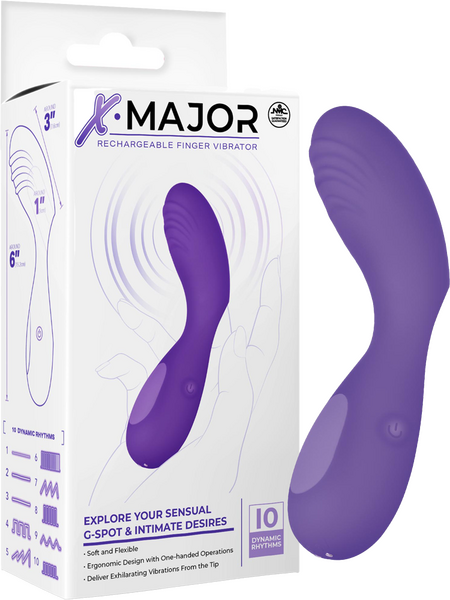 Excellent Power Finger Vibrator 10 Dynamic Rhythms Rechargeable
