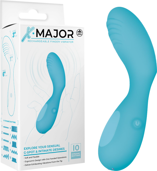 Excellent Power Finger Vibrator 10 Dynamic Rhythms Rechargeable