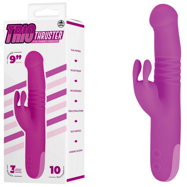 Excellent Power 3 in 1 Triple Stimulation Rabbit Vibrator Dual Motor Rechargeable