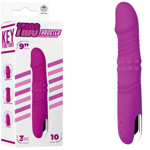 Excellent Power 3 in 1 Vibrator Dual Motor Triple Stimulation Silicone Rechargeable
