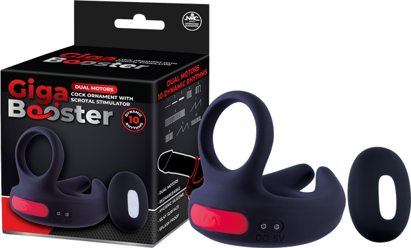 Excellent Power Dual Motor Cock Ornament Scrotal Stimulator 10 Dynamic Rhythms Rechargeable