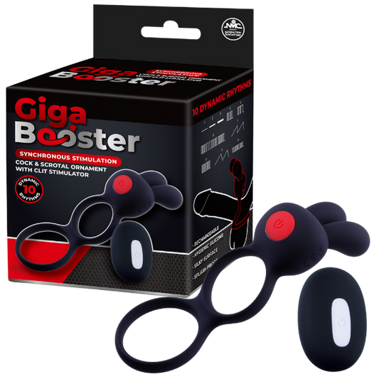 Excellent Power Cock & Scrotal Ornament with Clit Stimulator Rechargeable