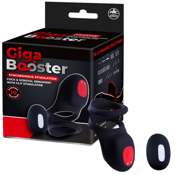 Excellent Power Cock & Scrotal Ornament with Clit Stimulator Rechargeable