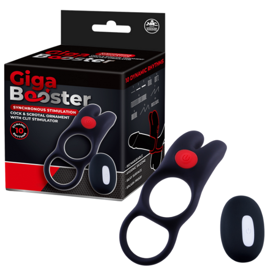 Excellent Power Cock & Scrotal Ornament with Clit Stimulator Rechargeable