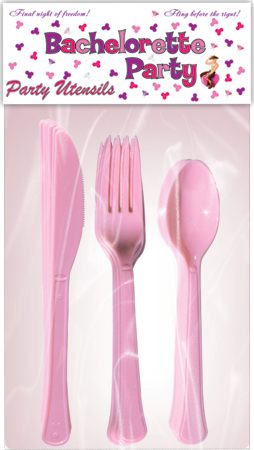 Hott Products Unlimited Party Utensils Pink 30 Piece