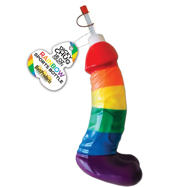 Hott Products Unlimited Big Dicky Chug Sports Bottle Rainbow