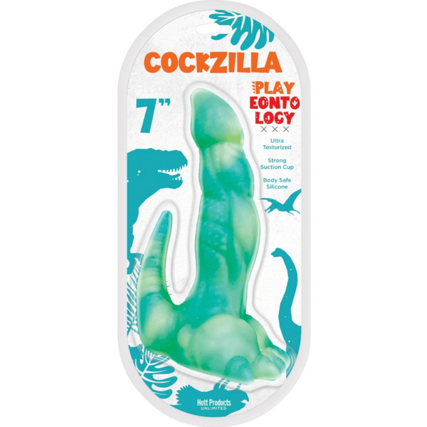Hott Products Unlimited Cockzilla Dildo 7" Dinosaur Shaped Suction Cup Base