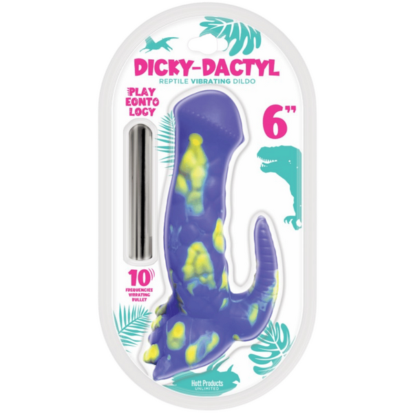 Hott Products Unlimited Dicky-Dactyl Vibe 6" Dinosaur Shaped Vibrator USB Cable Included