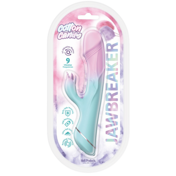 Hott Products Unlimited Jawbreaker - Cotton Candy G-Spot Vibrator 9 Modes Rechargeable