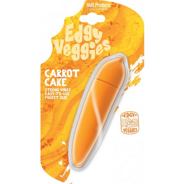 Hott Products Unlimited Edgy Veggies - Carrot Shaped Mini Vibrator 10 Function