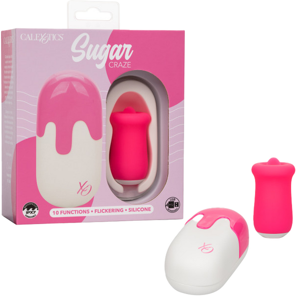 Sugar Craze Flickering Tongue Stimulator 10 Intense Vibration Pulsation and Escalation Functions