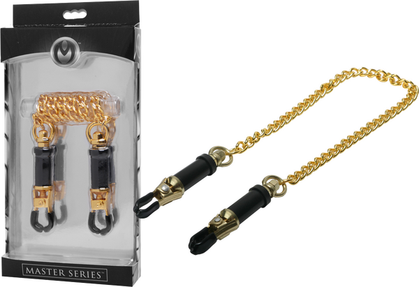 Xr Brands Deluxe Adjustable Nipple Clamps 13" Total Length Brass TPR