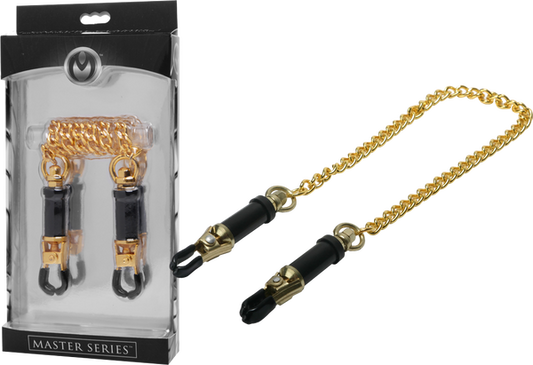 Xr Brands Deluxe Adjustable Nipple Clamps 13" Total Length Brass TPR