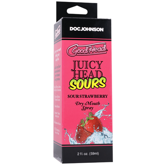 Doc Johnson Juicy Head - Dry Mouth Spray - Sour Strawberry - 2 fl. oz.