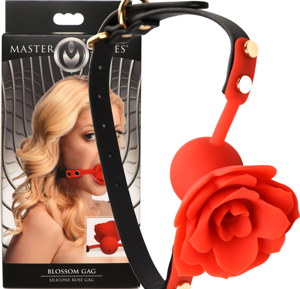 Xr Brands Blossom Gag Silicone Rose Gag