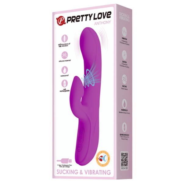 Pretty Love Anthony Clit Sucking G-Spot Rabbit Vibrator Rechargeable