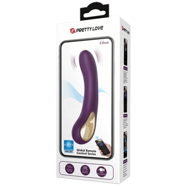 Pretty Love Ethan 12 Powerful Levels G-Spot Silky-Smooth Silicone App Control Rechargeable