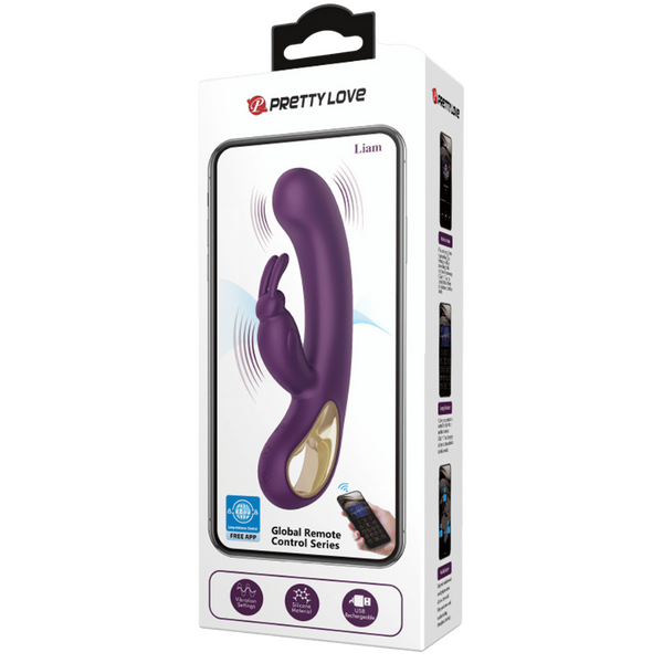 Pretty Love Liam Rabbit Vibrator Dual Motor 12 Pattern App Control Rechargeable