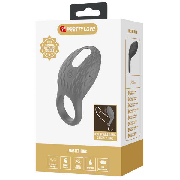 Pretty Love Helious - Vibrating Master Ring 7 Function Silicone Rechargeable