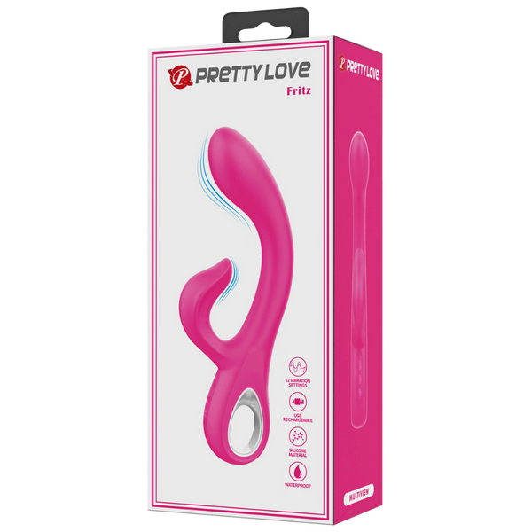 Pretty Love Fritz Uniquely Textured Rabbit G-Spot Vibrator 12 Intense Functions Rechargeable