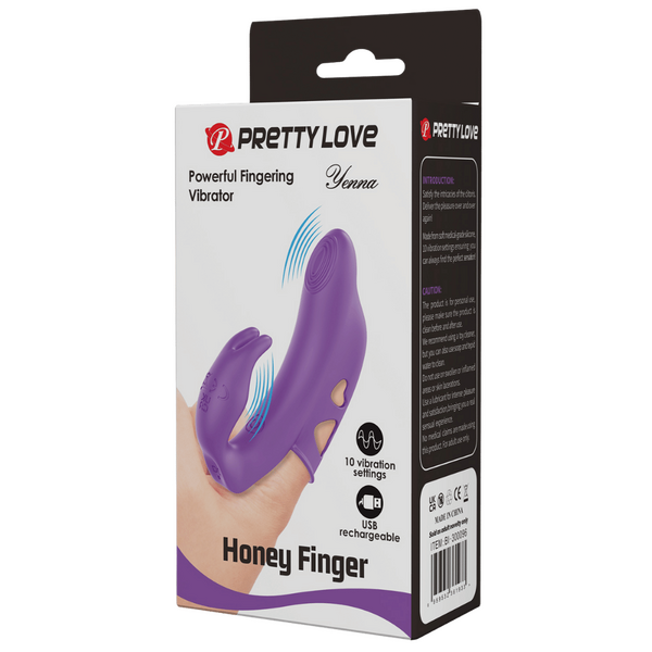 Pretty Love Honey Finger - Yenna 10 Function Vibration USB Rechargeable