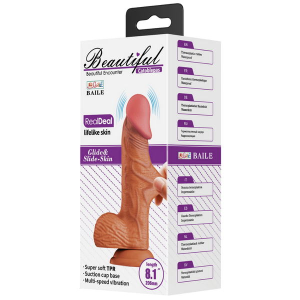 Pretty Love Catoblpas Realistic Curved Vibrating Dong 8.1"