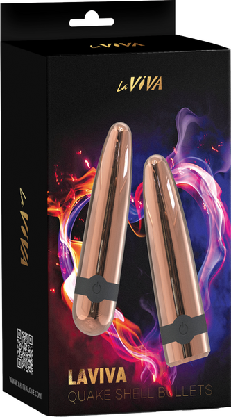 LaViva Quake Shell Bullets 10 Frequency Intense Vibration Modes Rechargeable