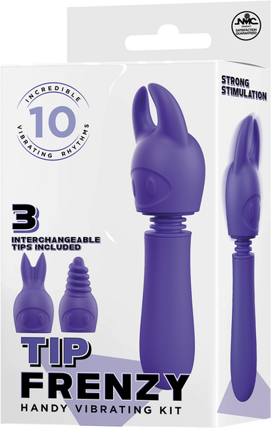 Excellent Power Tip Frenzy 10 Vibrating Rhythms Rechargeable
