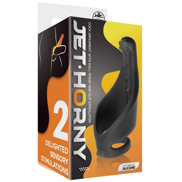 Excellent Power Cock Ring with Ball Strap and Clit Stimulator